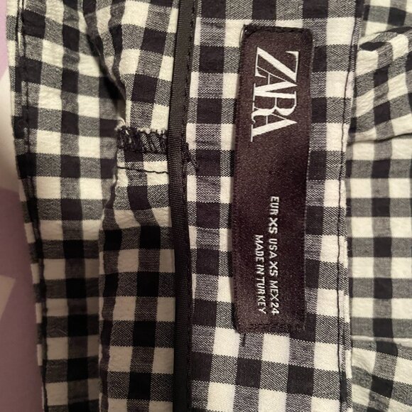 Zara Checker High wasted shorts - Picture 4 of 4